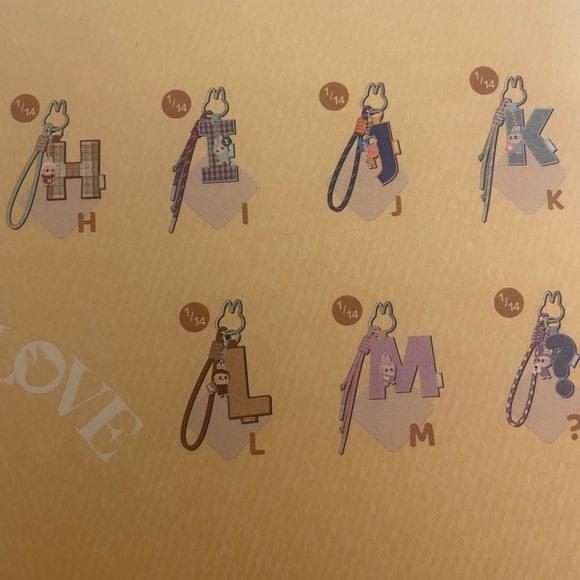 Pop Mart Labubu Pin for Love Letter Pendant-I - Picture 4 of 8